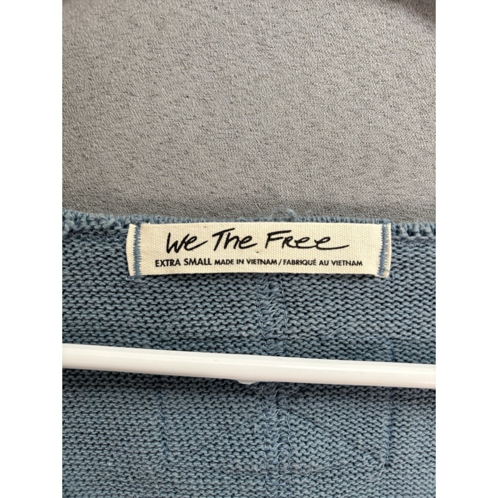 Free People Come & Get It Thermal Top Sz XS V Neck Grunge Boho Lounge Distressed - Picture 3 of 11